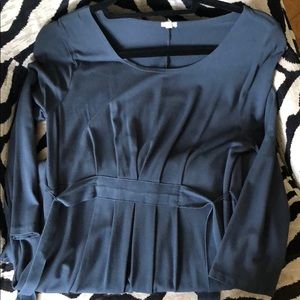 J crew Navy navy dress, pleated detail and belt